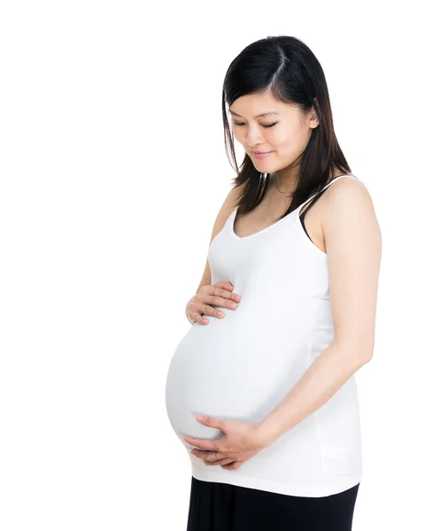 Těhotná žena Asie — Stock fotografie