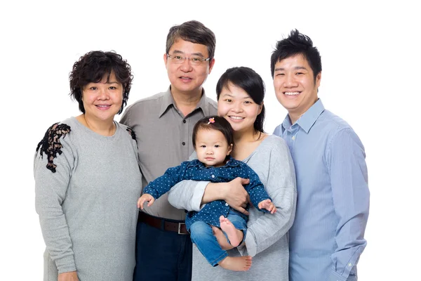 행복 한 3 세대 아시아 가족 — 스톡 사진