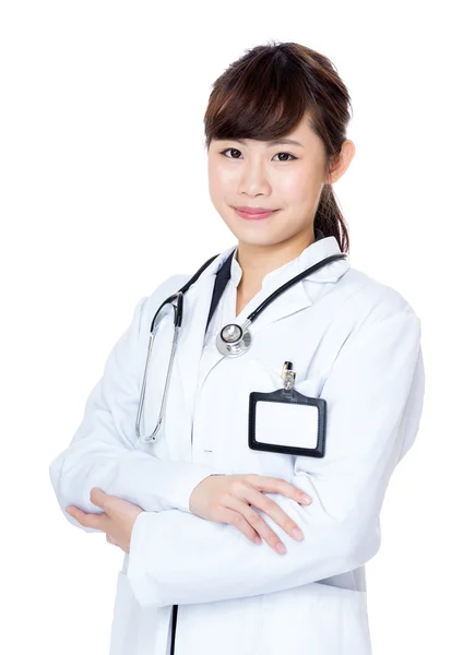 Jovem médico mulher sorriso — Fotografia de Stock