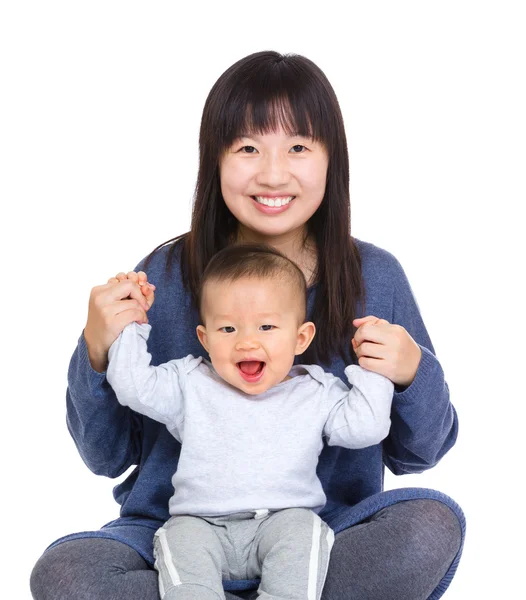 Happy mother and baby son — Stock Photo, Image