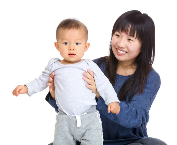 Mère heureuse et bébé — Photo