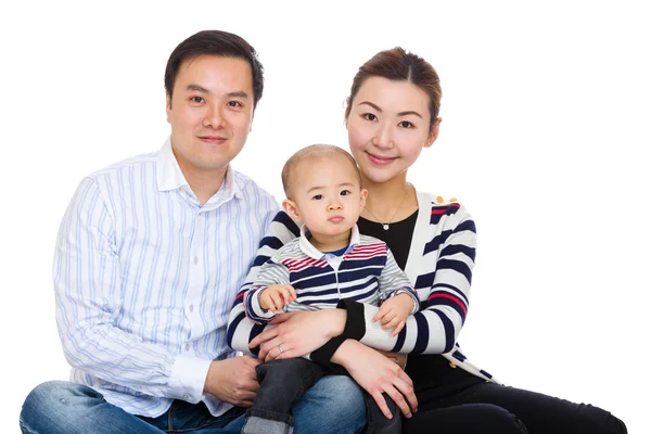 Mamma, pappa och baby son — Stockfoto