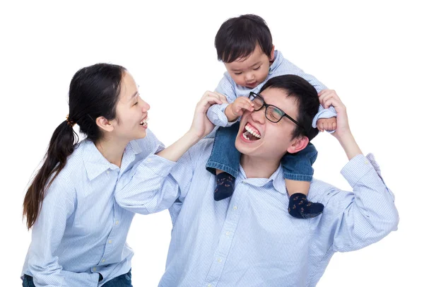 Lycklig Asien familj — Stockfoto