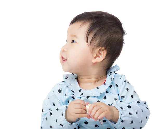 Adorable baby looking aside — Stock Photo, Image