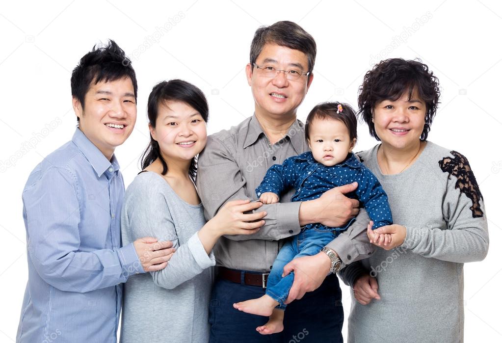 Asian happy family