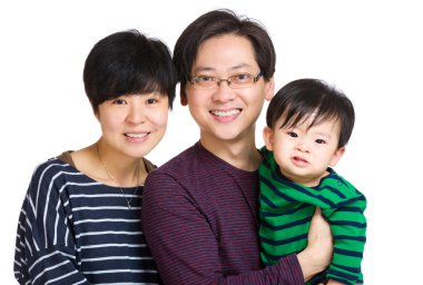 Bebek oğlum ile mutlu bir aile