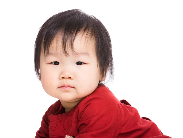 Izole kız Asya bebek — Stok fotoğraf