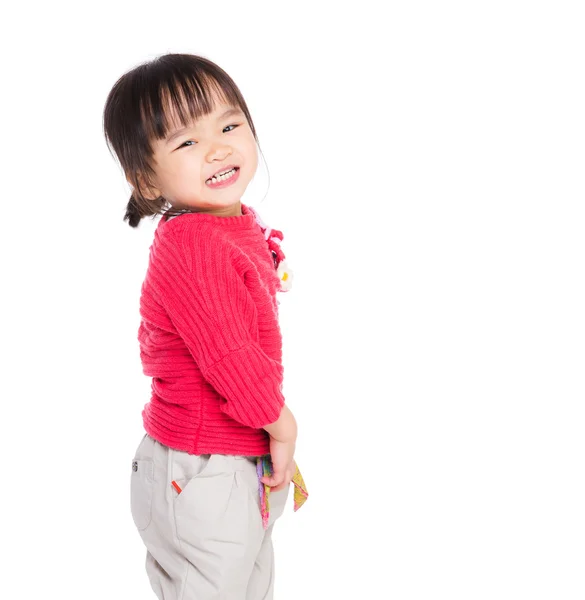 Azië kleine meisje glimlach — Stockfoto