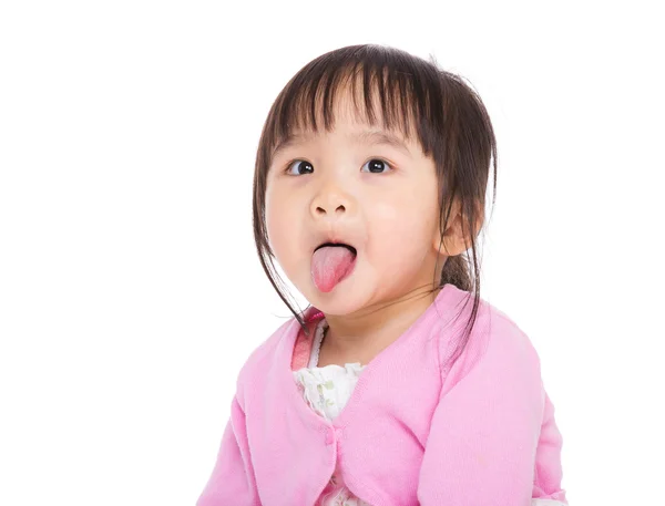 Komik surat yapma bebek kız — Stok fotoğraf