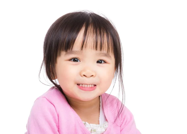 Asiatique petite fille faire drôle visage — Photo