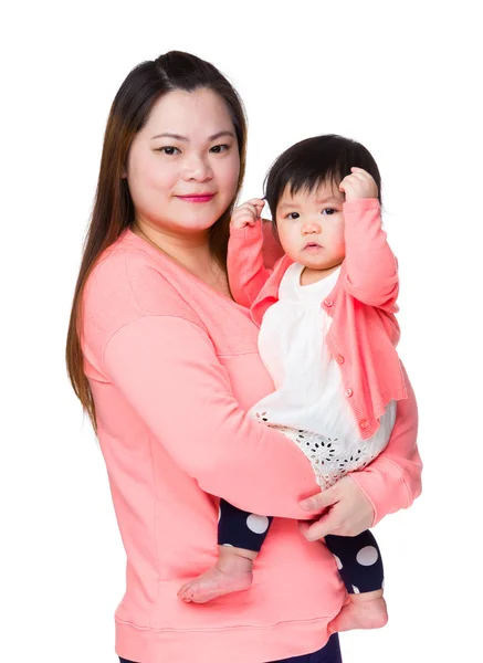 Mère et fille embrassant — Photo