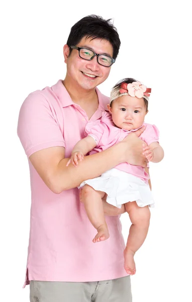 Asian father with daughter — Stock Photo, Image