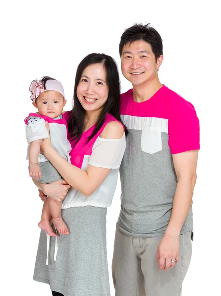 Boldog mosollyal család — Stock Fotó