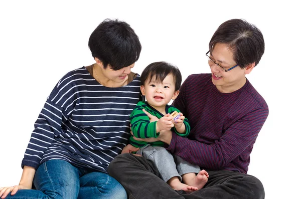 Familia con niño — Foto de Stock