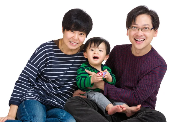 Feliz asiático familia sonriendo juntos — Foto de Stock