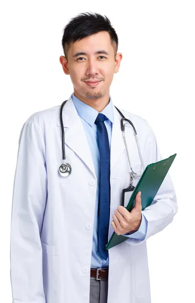 Lékař s schránky — Stock fotografie