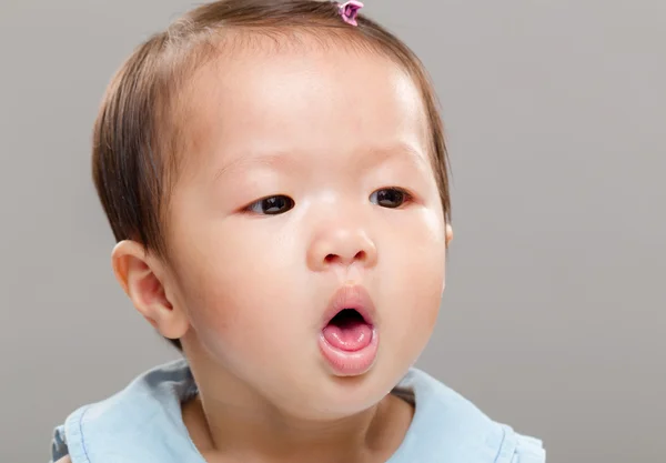 Baby girl coughing — Stock Photo, Image