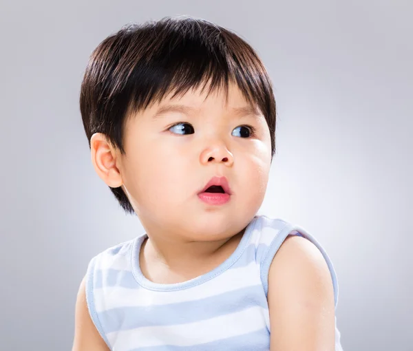 Asian baby boy looking another side — Stock Photo, Image