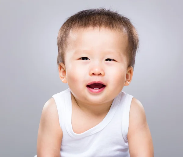 Baby boy feeeling glad — Stockfoto