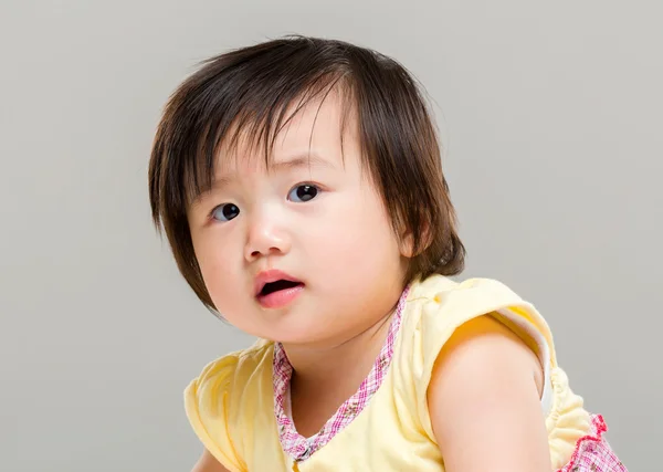 Confused baby girl — Stock Photo, Image