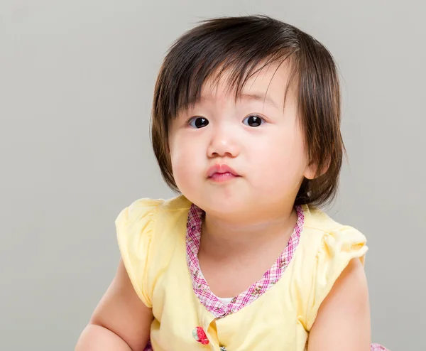 Little pouting baby girl — Stock Photo, Image