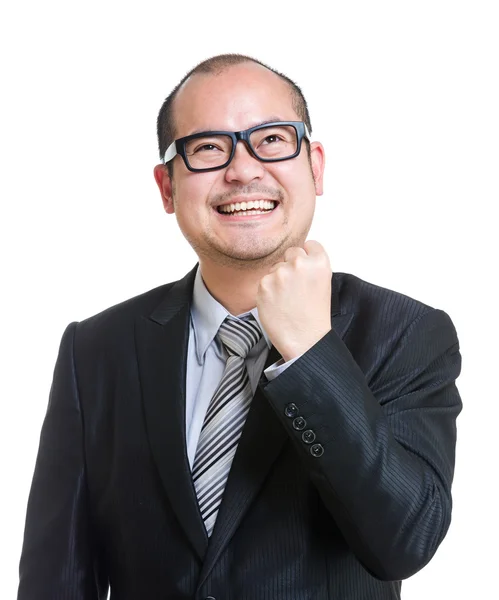 Balding cheerful mature businessman — Stock Photo, Image