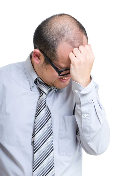 Businessman feeling headache — Stock Photo, Image