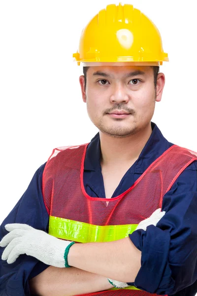 Aziatische bouwer portret — Stockfoto