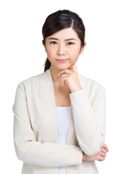 Aziatische vrouw denken — Stockfoto