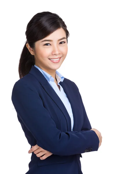 Lachende Aziatische buisnesswoman — Stockfoto