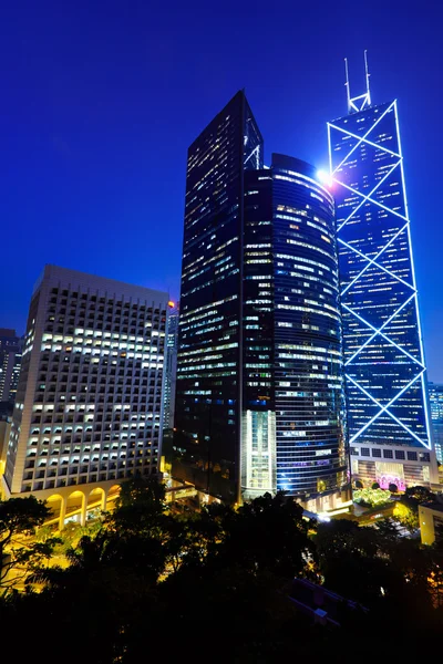 Zentrales Geschäftsviertel in Hongkong — Stockfoto