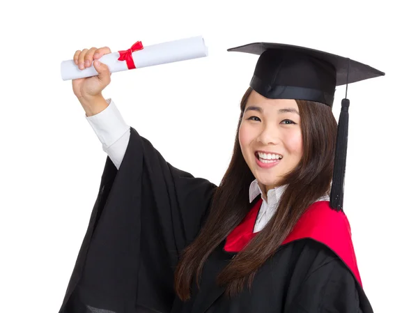 Meisje van de afgestudeerde student — Stockfoto