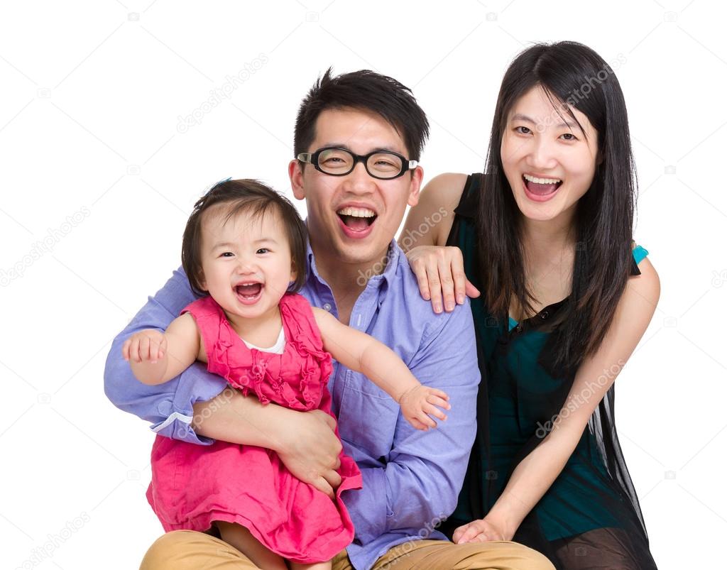 Young and happy family
