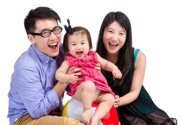 Familia sonriente — Foto de Stock