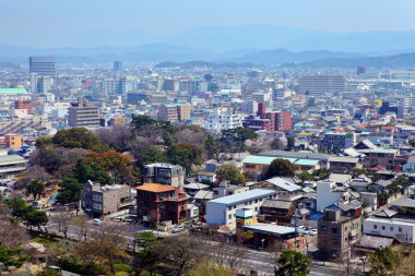 Wakayama cityscape Japonya'da