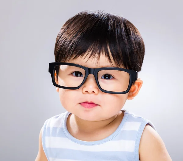 Baby wear glasses — Stock Photo, Image