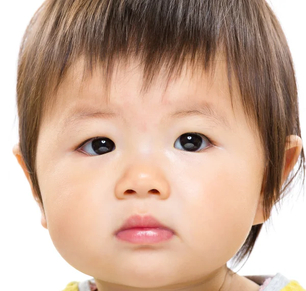 Meisje van de baby close-up — Stockfoto