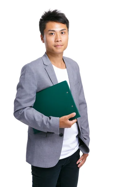 Businessman with clipboard — Stock Photo, Image