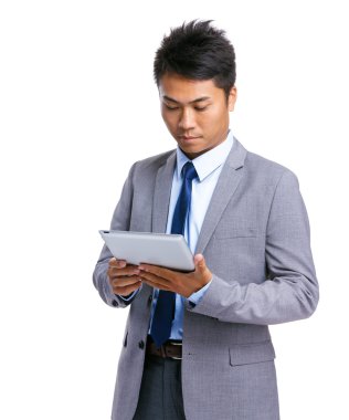 İşadamı kullanım dijital tablet