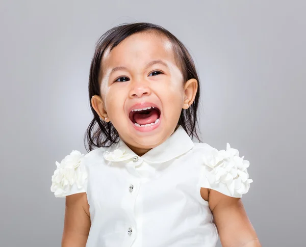 Baby girl scream — Stock Photo, Image