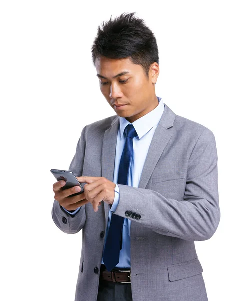 Hombre de negocios utilizar el teléfono celular —  Fotos de Stock