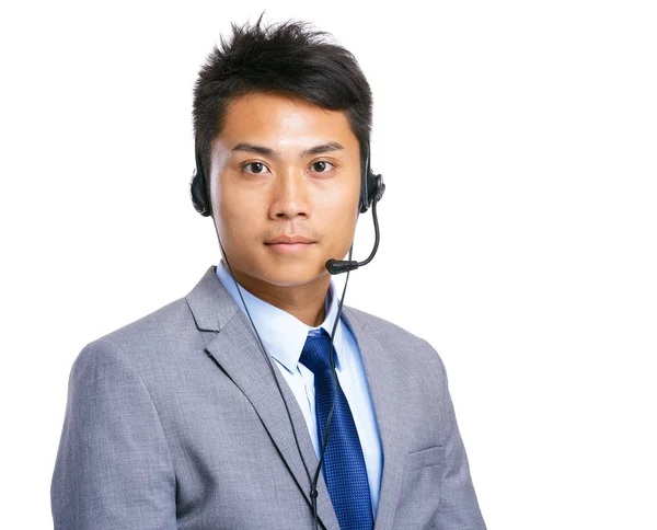 Customer support operator man — Stock Photo, Image