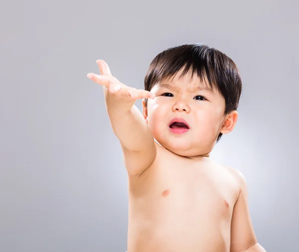 Baby boy öppen handflata — Stockfoto