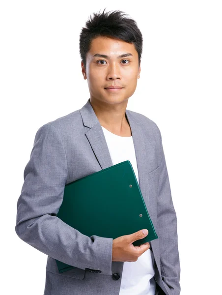 Business man dragen Klembord — Stockfoto