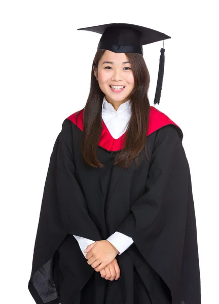 Junge Frau mit Hochschulabschluss — Stockfoto