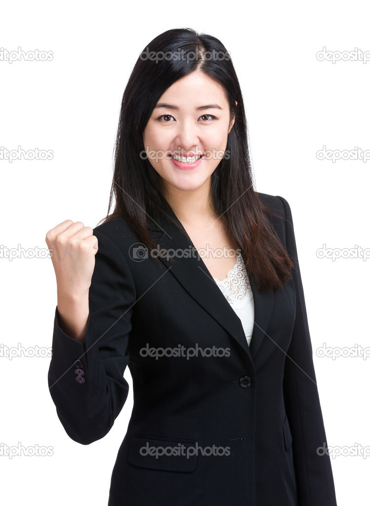 Cheerful businesswoman