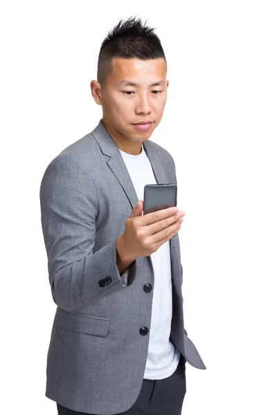 Businessman use mobile phone — Stock Photo, Image