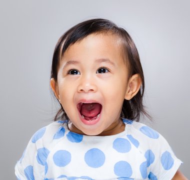 mutlu kız çığlık