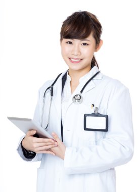 kadın doktor tablet ile