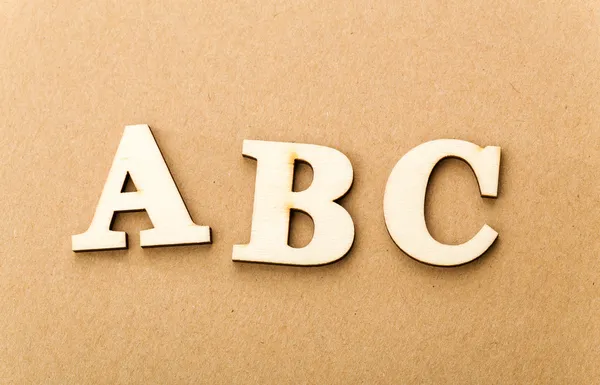 Texte en bois pour ABC — Photo